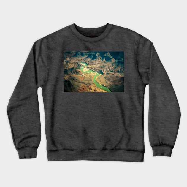 Colorado River, Grand Canyon Crewneck Sweatshirt by Tess Salazar Espinoza